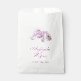 Blush Pink Orchid Wasserfarbe Blume Blumenzehen Geschenktütchen
