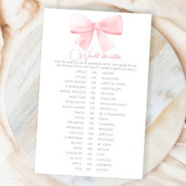 Blush Pink Pastel Bow Baby Dusche würde sie eher