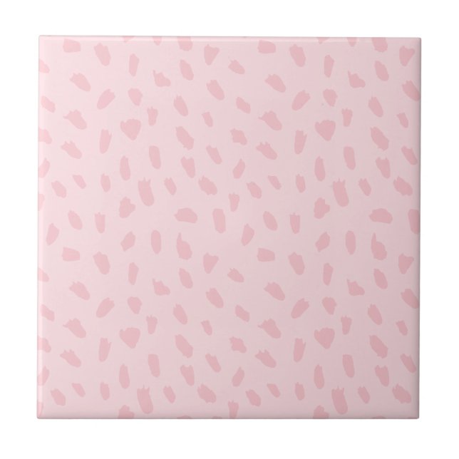 Blush Pink Pattern Fliese (Vorderseite)
