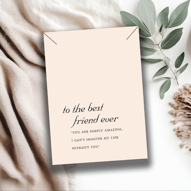 BLUSH PINK PEACH FRIEND NECKLACE DISPLAY CARD PLATZKARTE (Von Creator hochgeladen)