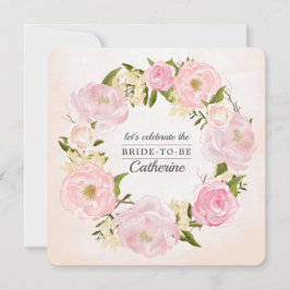Blush Pink Peonies Aquarellfarben Brautparty Einladung