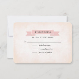 Blush Pink Peonies Watercolor Wedding RSVP Cards
