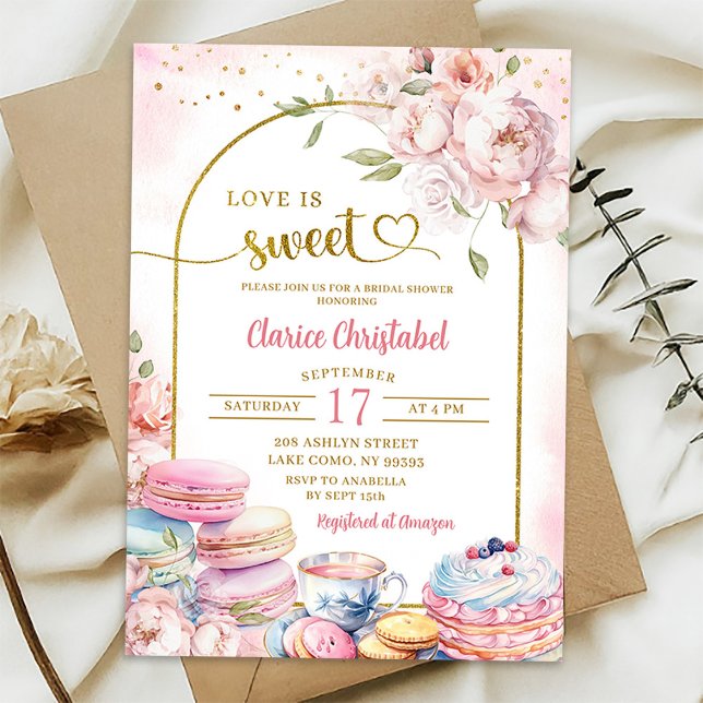 Blush Pink Peony Liebe ist Sweet Brautparty Einladung (Von Creator hochgeladen)