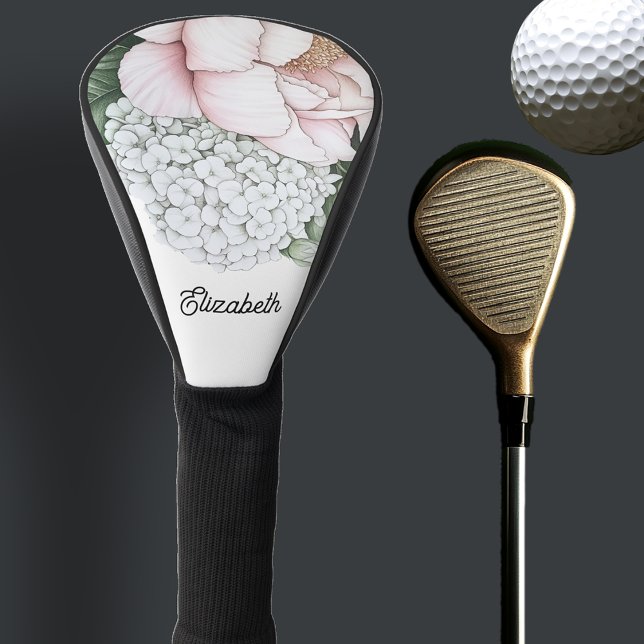 Blush Pink Peony Personalized Golf Headcover (Von Creator hochgeladen)