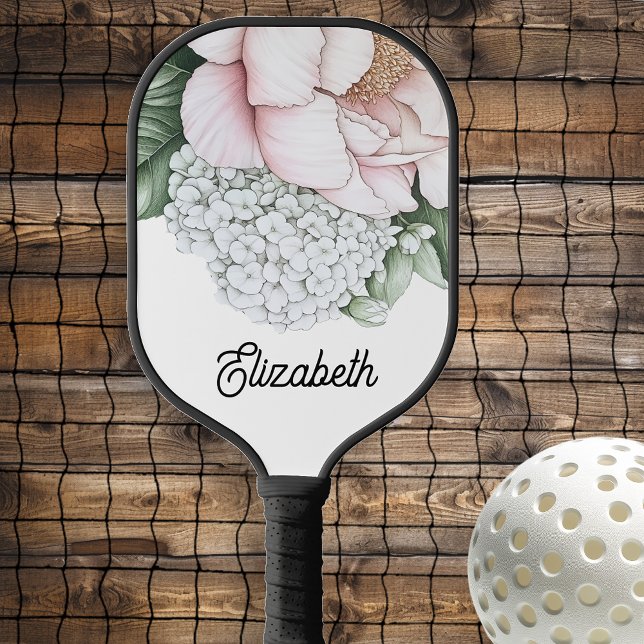 Blush Pink Peony Personalized Pickleball Schläger (Von Creator hochgeladen)