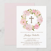 Blush Pink Peony Wreath Baby Segen