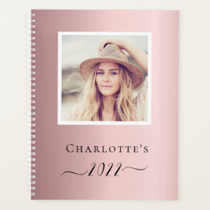 Blush pink photo monogram name