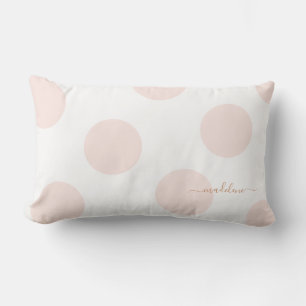 Blush Pink Polka Dot Personalisiert Kissen