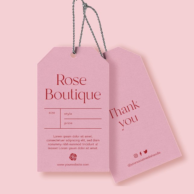 Blush Pink Product Clothing Hang Tag Geschenkanhänger (Von Creator hochgeladen)