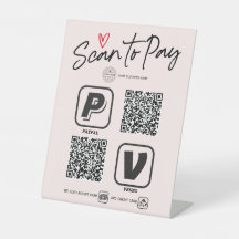 Blush Pink QR-Code scannen, um moderne Kalligrafie