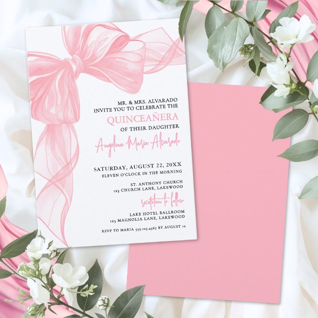 Blush Pink Quinceanera Einladung (Blush Pink Quinceanera Invitation)