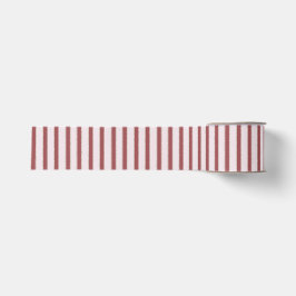 Blush Pink Red Stripes Christmas Ripsband