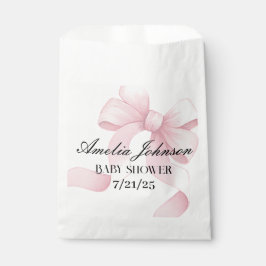 Blush Pink Ribbon Coquette Girl Babydusche Geschenktütchen