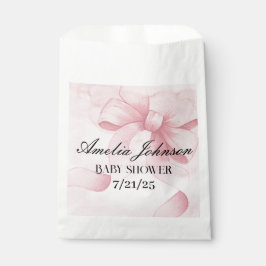 Blush Pink Ribbon Coquette Girl Babydusche Geschenktütchen