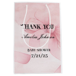 Blush Pink Ribbon Coquette Girl Babydusche Mittlere Geschenktüte