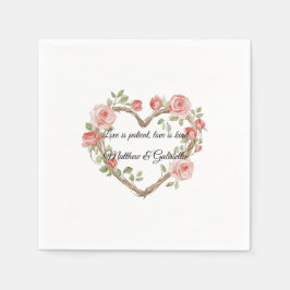 Blush Pink Romantische Rote Rose Blumenkohl Hochze Serviette