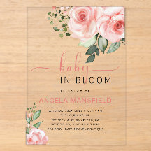 Blush Pink Rose Baby in Blütendusche