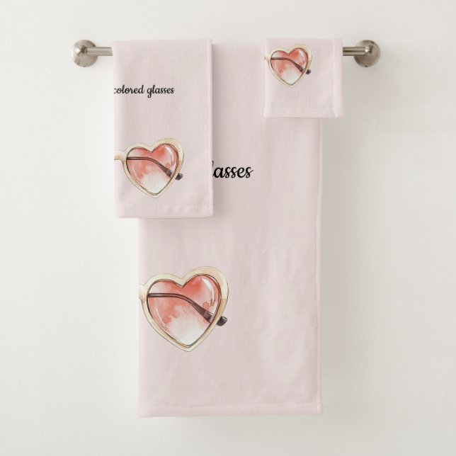 Blush Pink Rose Farbige Sonnenbrille Badhandtuch Set (Insitu)