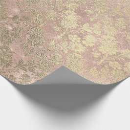 Blush Pink Rose Gold Blumenpulver Hütte Luxus Geschenkpapier