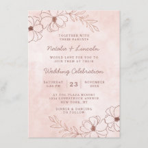 Blush Pink & Rose Gold Chic Blumenstrauß Hochzeit