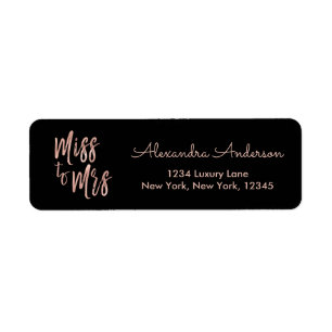Blush Pink Rose Gold Foil Sparkle Miss an Frau.