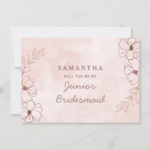 Blush Pink & Rose Gold Junior Bridesmaid Vorschlag