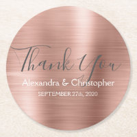 Blush Pink - Rose Gold Moderne Hochzeit Vielen Dan