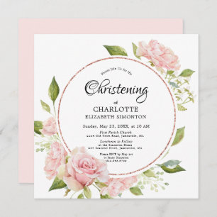 Blush Pink Rose Gold Wasserfarben Christine Einladung