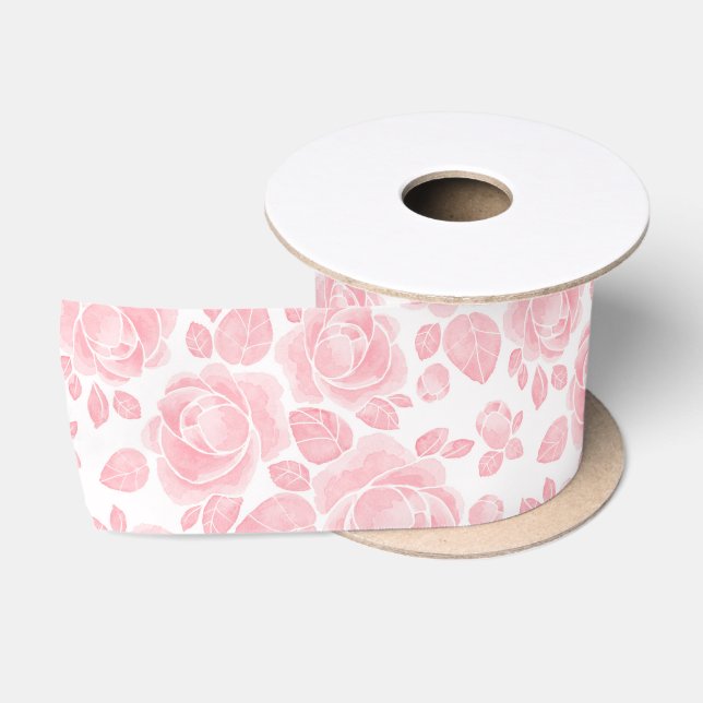 Blush Pink Rose Hochzeit Satinband (Spule)