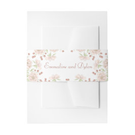 Blush Pink Rose Wedding Einladungsbanderole