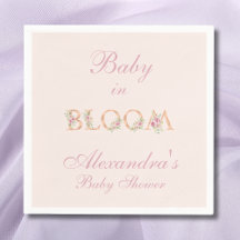 Blush Pink Roses Baby in Bloom Baby Dusche