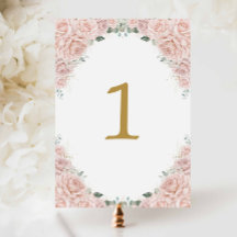 Blush Pink Roses Floral Birthday Sweet 16 Wedding