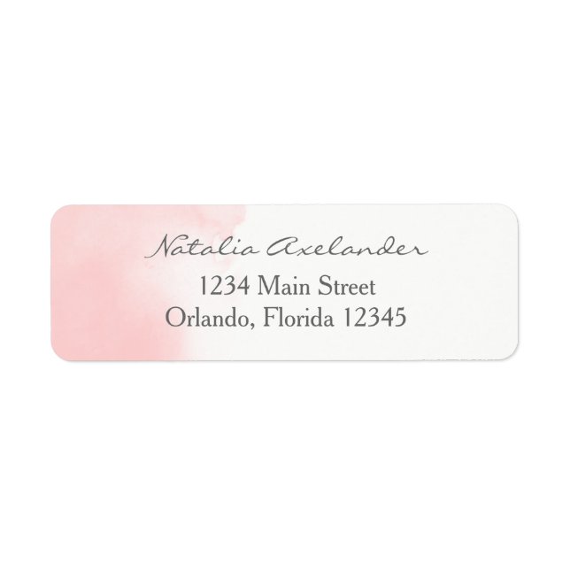 Blush Pink Rücksendeadresse Etikett (Vorne)
