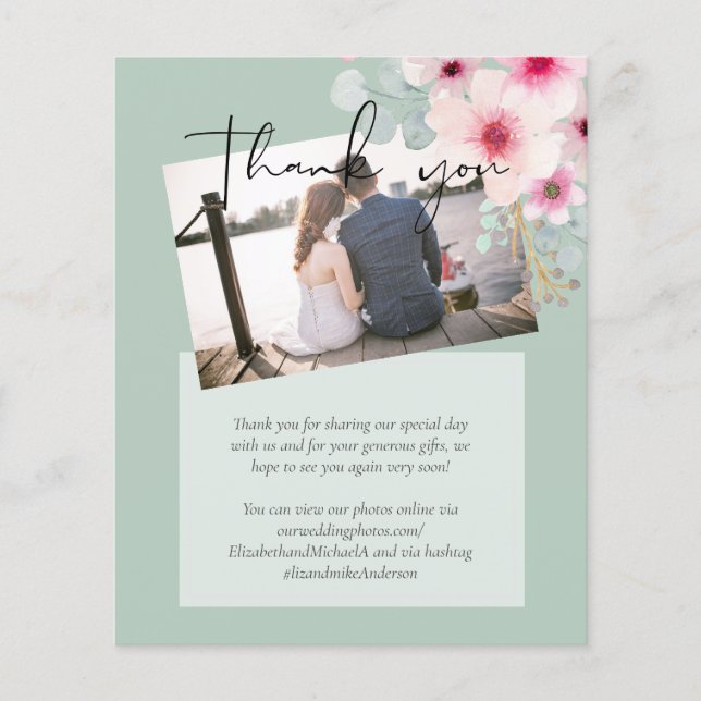 Blush Pink Sage Blumenzettel (Vorderseite)