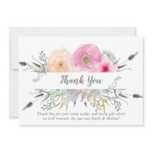 Blush Pink Sage Danke Card Boho Kräuter
