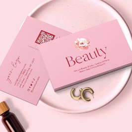 Blush Pink Salon Beauty Business Card Visitenkarte