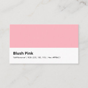 Blush Pink   "Sanfte Romanze"  Visitenkarte