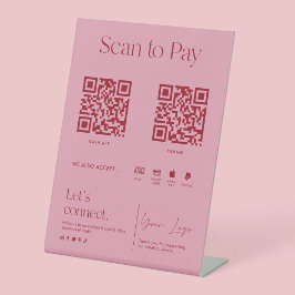 Blush Pink Scan to Pay Sockelschild