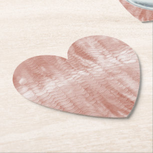 Blush Pink Schlange Print Untersetzer