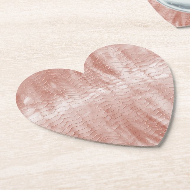 Blush Pink Schlange Print Untersetzer (angewinkelt)