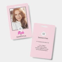 Blush Pink Schrift Logo Foto Nägel 