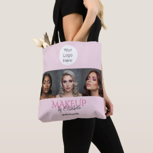 Blush Pink Script Logo Foto Make-up Studio Tasche