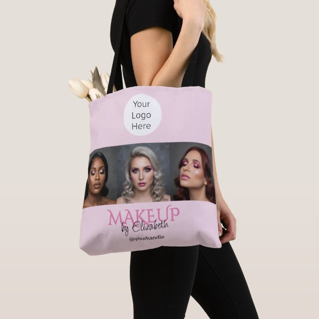 Blush Pink Script Logo Foto Make-up Studio Tasche (Von Nahem)