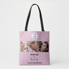 Blush Pink Script Logo Photo Makeup Studio Tasche