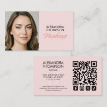 Blush Pink Script Qr Code Social Icon Makeup