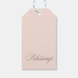 Blush Pink Segen Farbe F8E3DA Geschenkanhänger