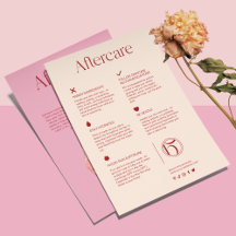 Blush Pink Service Aftercare Skincare Flyer
