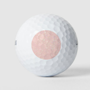 Blush Pink Shimmer - Text hinzufügen, Monogramm na Golfball