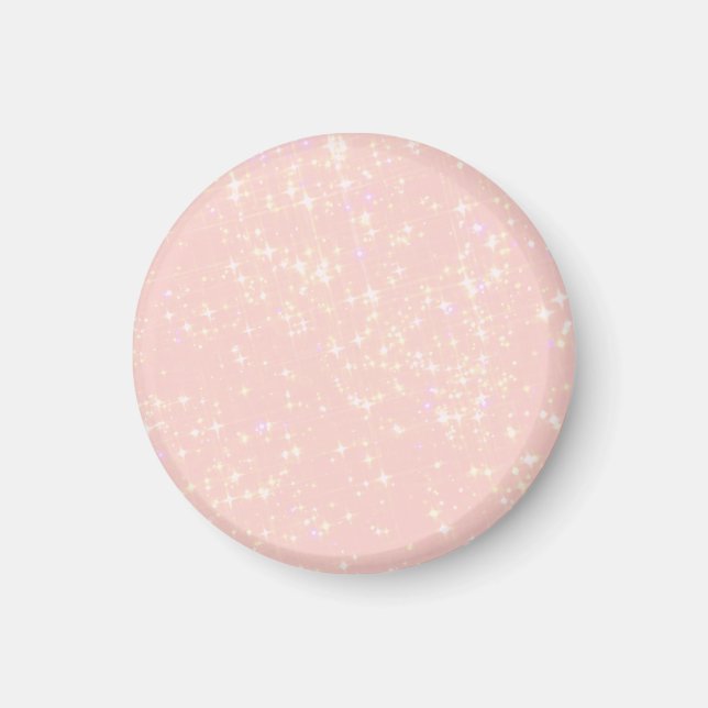 Blush Pink Shimmer - Text hinzufügen, Monogramm na Magnet (Vorne)