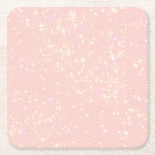 Blush Pink Shimmer - Text hinzufügen, Monogramm na Rechteckiger Pappuntersetzer (Vorderseite)